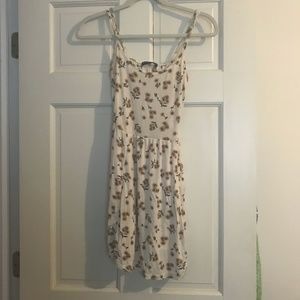 Brandy Melville White Floral Sunflower Dress